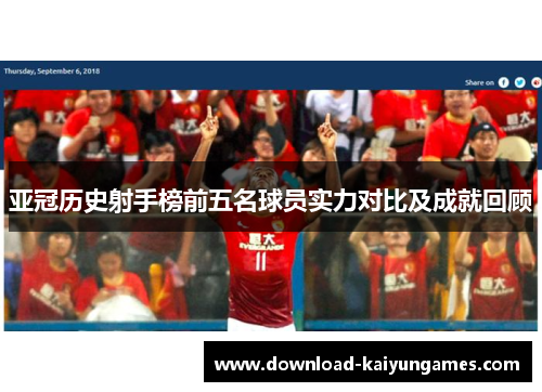 亚冠历史射手榜前五名球员实力对比及成就回顾