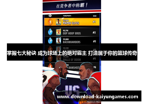 掌握七大秘诀 成为球场上的绝对霸主 打造属于你的篮球传奇